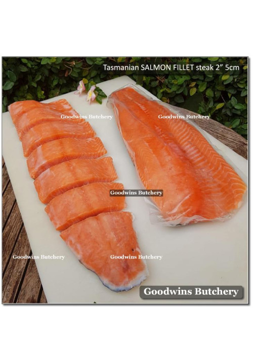 Salmon TASMANIA FILLET frozen STEAK CUTS 2" 5cm (price/pack 400g 2pcs)